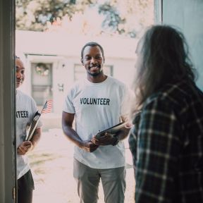 Volunteers support local community residents.