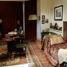 Freud's couch, in Freud Museum, London, 2018