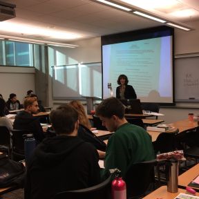 The author doing what she loves--teaching