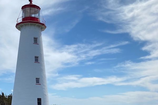 Point Prim Lighthouse, the oldest lighthouse on Prince Edward Island and the only round brick lighthouse in Canada.